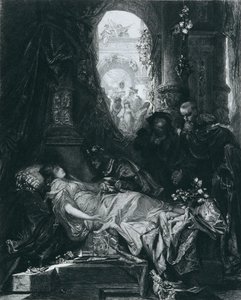 Pozornie martwa Julia Kapulet autorstwa Johann Klaus