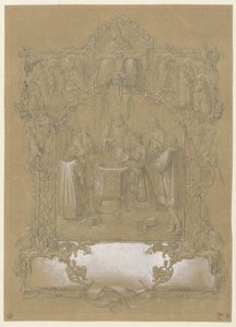 Projekt kartki do chrztu autorstwa Johann Klein (attributed to)