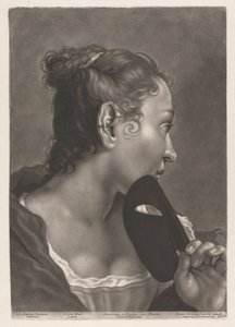 Portret kobiety z maską autorstwa Johann Lorenz Haid
