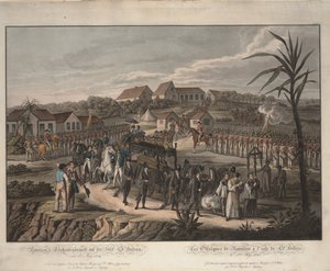 Kondukt żałobny Napoleona Bonaparte na św. Helenie, 1821 autorstwa Johann Lorenz Rugendas the Younger