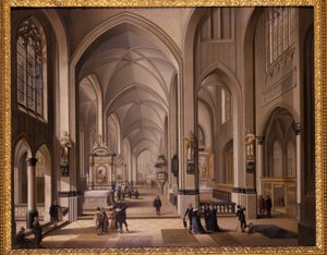 Wnętrze kościoła gotyckiego, 1787 autorstwa Johann Ludwig Ernst Morgenstern
