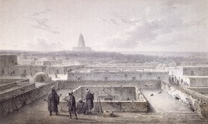 Północna strona Timbuktoo, z "Les Voyages en Afrique" Heinricha Bartha wydanego w 1857 roku,