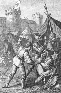 Konfederacja kantonów VIII (Szwajcaria): „” cesarz Karol IV (1316-1375) oblegający miasto Zurych około 1351 (Karol IV, cesarz rzymski oblegający Zurych w czasach Starej Konfederacji Szwajcarskiej (Stara Konfederacja ośmiu stanów) 1351 ) Engra