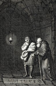 Cesarz Karol IV (1346-1378) zbierający na grobie Widukinda z Saksonii (lub Wittekinda z Saksonii) Enger Germany w 1377 (Karol IV, Święty Cesarz Rzymski przy grobie Widukinda (Widukinga lub Wittekinda) w Enger, Niemcy) autorstwa Johanna Michaela Me