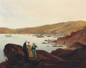 Plaża El Membrillo, niedaleko Valparaiso, 1844