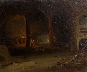 Odwiedzający w podziemnym skarbcu autorstwa Johann Nepomuk Ender