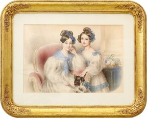 Podwójny portret arcyksiężni Marii Teresy 1816-1867 i Marii Karoline 1825-1915, 1832.