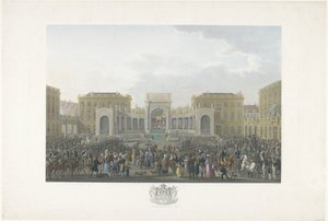 Inauguracja Wilhelma I w Brukseli 21 września 1815 r. Dwanaście tablic przedstawiających przybycie i inaugurację Wilhelma I w Brukseli oraz bitwy pod Quatre-Bras i Waterloo w 1815 roku (tytuł serii)