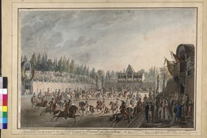 Karuzela w Laxenburgu autorstwa Johann Nepomuk Hoechle