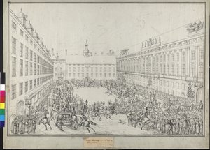 Nadworny kulig podczas wiedeńskiego zjazdu autorstwa Johann Nepomuk Hoechle