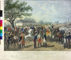 Przyjęcie monarchy sprzymierzonych w Wiedniu 1814 r. autorstwa Johann Nepomuk Hoechle