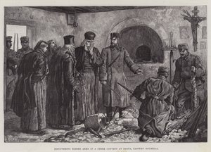 Odkrywanie ukrytych broni w greckim klasztorze w Bagna we Wschodniej Rumelii autorstwa Johann Nepomuk Schonberg