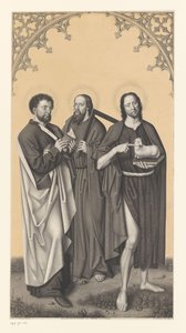 Św Bartłomiej, Tomasz i Jan Chrzciciel Dzieła z kolekcji braci Boisserée (tytuł serii) Galerie des Frères Boisserée (tytuł serii) autorstwa Johann Nepomuk Strixner