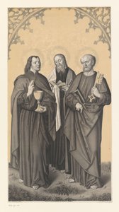 Św. Jan, Mateusz i Piotr Dzieła z kolekcji braci Boisserée (tytuł serii) Galerie des Frères Boisserée (tytuł serii) autorstwa Johann Nepomuk Strixner