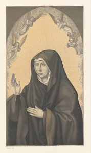 Maryja jako Mater dolorosa Dzieła z kolekcji braci Boisserée (tytuł serii) Galerie des Frères Boisserée (tytuł serii) autorstwa Johann Nepomuk Strixner