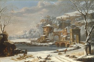 Pejzaż zimowy, 1674 autorstwa Johann Oswald Harms