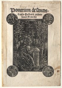 Pelbart z Temesvaru studiujący w ogrodzie, 1620. autorstwa Johann Otmar