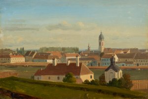 Widok na Kanał Dunajski do Leopoldstadt autorstwa Johann Peter Krafft