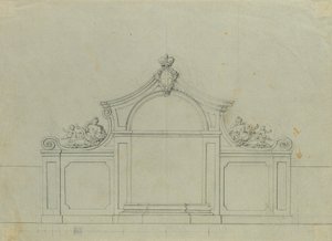 Fontanna w brzoskwiniowym ogrodzie Górnego Belwederu autorstwa Johann Peter Krafft