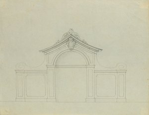 Fontanna w brzoskwiniowym ogrodzie Górnego Belwederu autorstwa Johann Peter Krafft