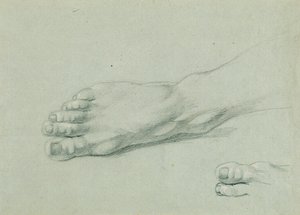 Studium stóp dla „Arindala i Daury” autorstwa Johann Peter Krafft