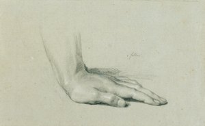 Studium ręczne dla "Arindala i Daury" autorstwa Johann Peter Krafft