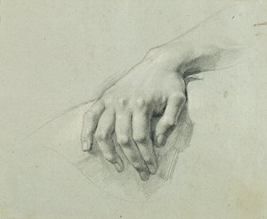 Studium ręczne dla "Arindala i Daury" autorstwa Johann Peter Krafft