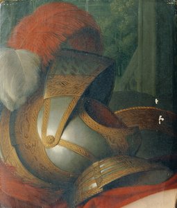 hełm i okrągła tarcza autorstwa Johann Peter Krafft