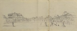 Josefstädter Glacis mit Palais Trautson autorstwa Johann Peter Krafft