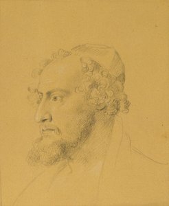 Studium głowy brodatego mężczyzny autorstwa Johann Peter Krafft