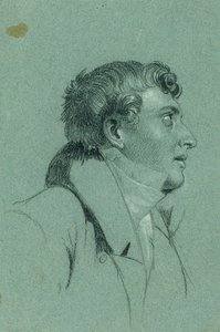 Studium głowy do „Powrotu cesarza Franza z Pressburga” autorstwa Johann Peter Krafft