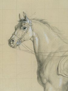 Studia konne dla „Arcyksięcia Karola ze swoim sztabem w bitwie pod Aspern” autorstwa Johann Peter Krafft
