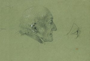 Studium portretowe do „Powrotu do domu człowieka z Landwehry” (1820) autorstwa Johann Peter Krafft