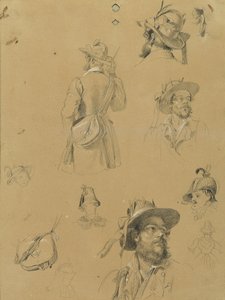 Szkic do „Sceny z tyrolskiej walki o wolność” autorstwa Johann Peter Krafft