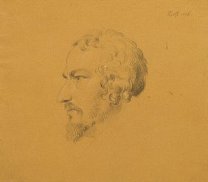 Studium brodatego mężczyzny autorstwa Johann Peter Krafft