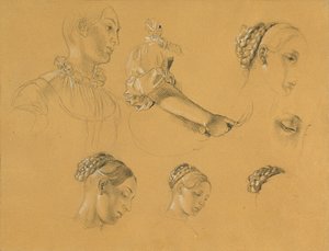 Studium do „Hermanna i Dorothei w winnicy” autorstwa Johann Peter Krafft