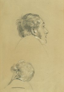 Dwa studia głowy do „Powrotu cesarza Franciszka z Pressburga” autorstwa Johann Peter Krafft