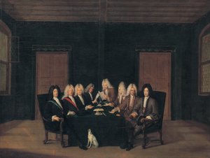 Francuski:  Les emissaires au traité de Bade en septembre 1714 Wysłannicy kongresu pokojowego w Baden 7 września 1714 r.