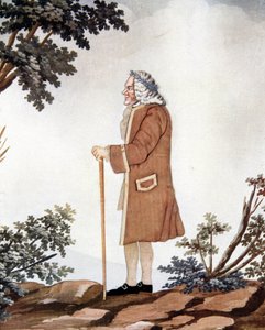 Portret Woltera, francuskiego pisarza (1694-1778) - w „”Gwaszu i jedwabiu”” przypisywany Johannowi Huberowi z Genewy autorstwa Johann Rudolph the Elder (attr.to) Huber