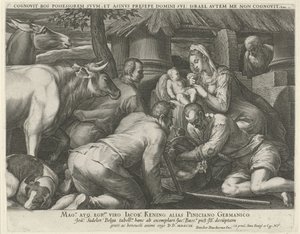Adoracja pasterzy autorstwa Johann Sadeler (I)