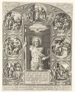 Chrystus i dzieła miłosierdzia autorstwa Johann Sadeler (I)