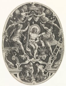 Chrystus otworzył drzwi żołnierzom… Passie van Christus (tytuł serii) Męka Chrystusa naszym Odkupieniem (tytuł serii) autorstwa Johann Sadeler (I)