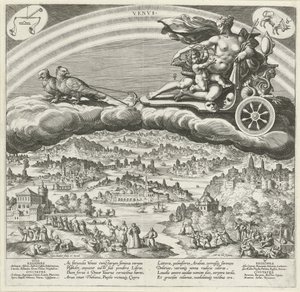 Planeta Wenus i jej wpływ na świat Siedem planet (tytuł serii) Planetarum effectus et eorum in signis zodiac (tytuł serii) autorstwa Johann Sadeler (I)