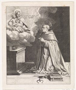 Św. Jacek adoruje Maryję z Dzieciątkiem Jezus autorstwa Johann Sadeler (I)