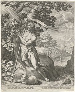 Jan Chrzciciel na pustyni autorstwa Johann Sadeler (I)