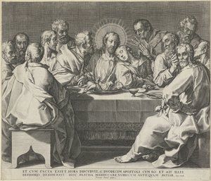 Ostatnia Wieczerza autorstwa Johann Sadeler (I)