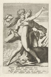 Neptun zaskakuje Caenis autorstwa Johann Sadeler (I)