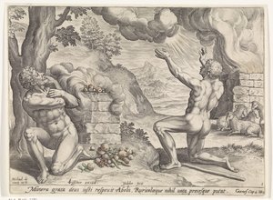Ofiara Kaina i Abla Historia Kaina i Abla (tytuł serii) autorstwa Johann Sadeler (I)