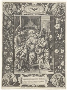 Łoże śmierci Maryi autorstwa Johann Sadeler (I)
