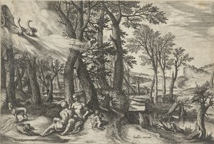 Wenus i Adonis autorstwa Johann Sadeler (I)